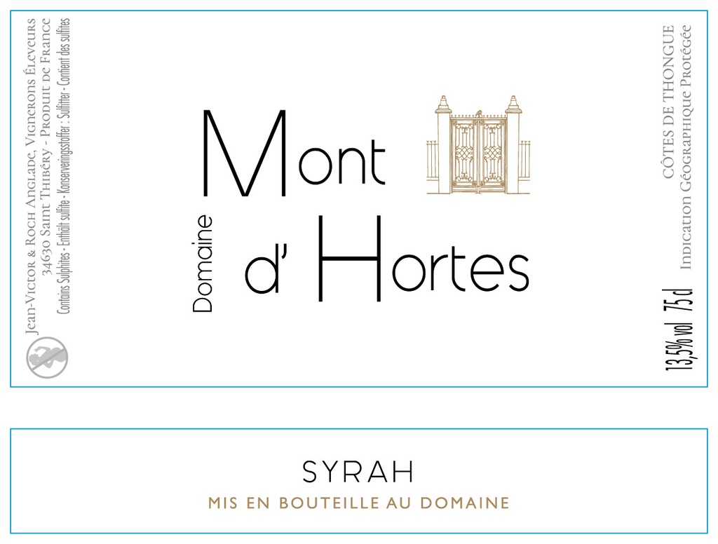 Mont d'Hortes - Thongue - Syrah 2022