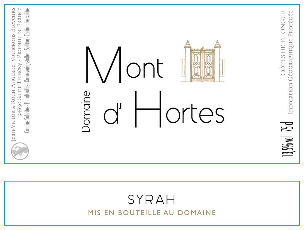 Mont d'Hortes - Thongue - Syrah 2021