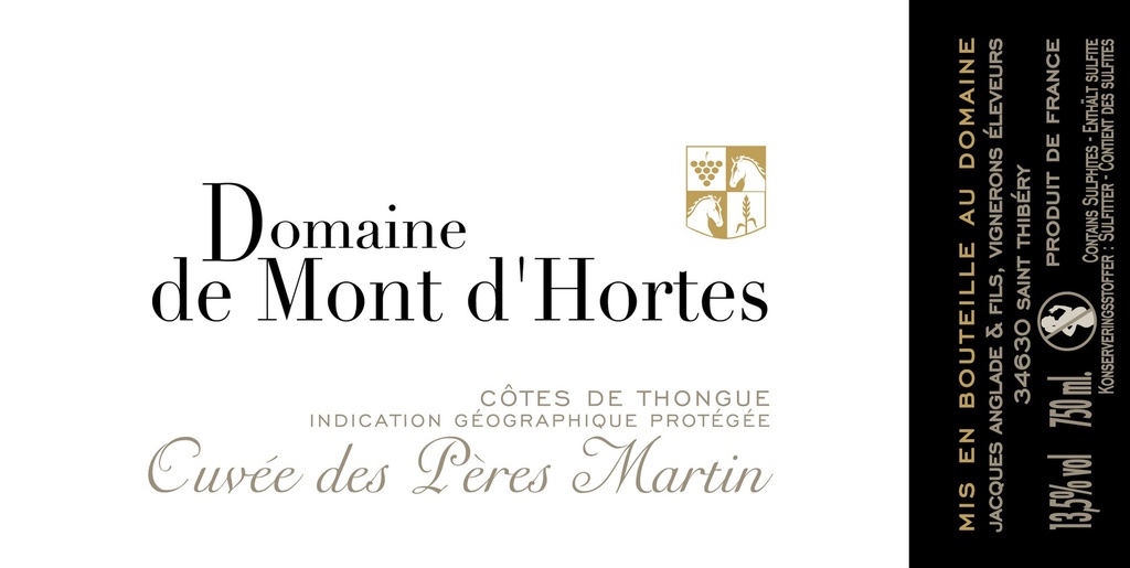 [3769] Mont d'Hortes - Thongue - Cuvée des Pères Martin 2018