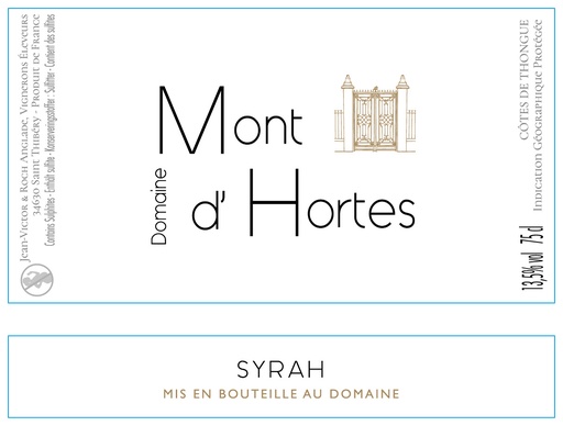 Mont d'Hortes - Thongue - Syrah 2022